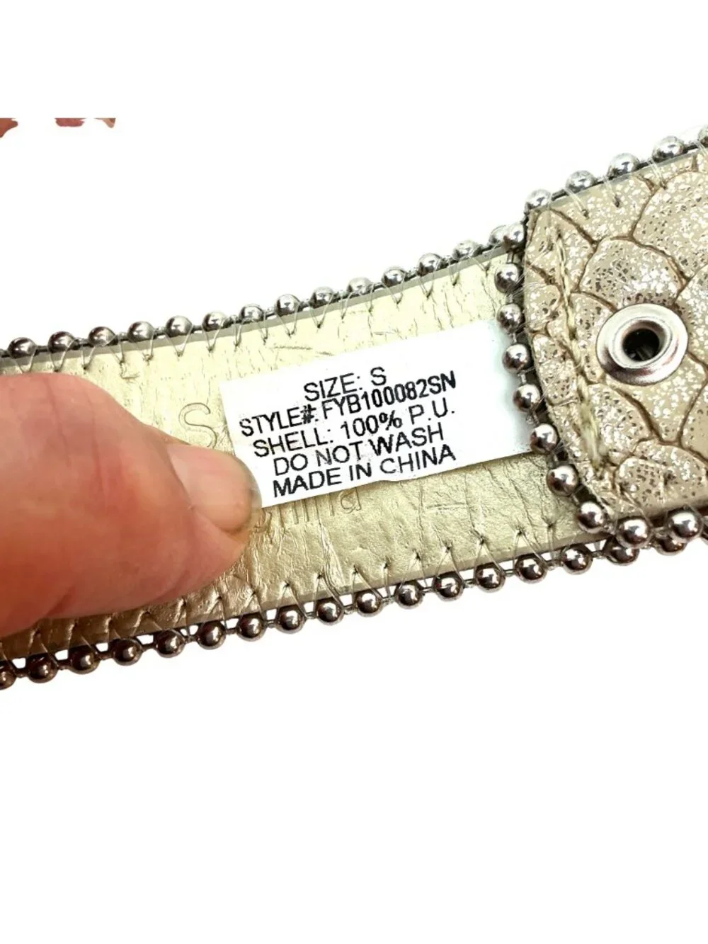 New Western Bling Rhinestone Studded Belt With Silver Buckle Womens Small Metall